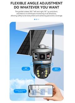Shopit Dual Lens Wireless Solar security Camera V380 WiFi Auto Tracking Outdoor Security Camera  PTZ 4G GSM CCTV Surveillance Security Camera  - Image 5