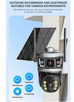 Shopit Dual Lens Wireless Solar security Camera V380 WiFi Auto Tracking Outdoor Security Camera  PTZ 4G GSM CCTV Surveillance Security Camera  - Image 4