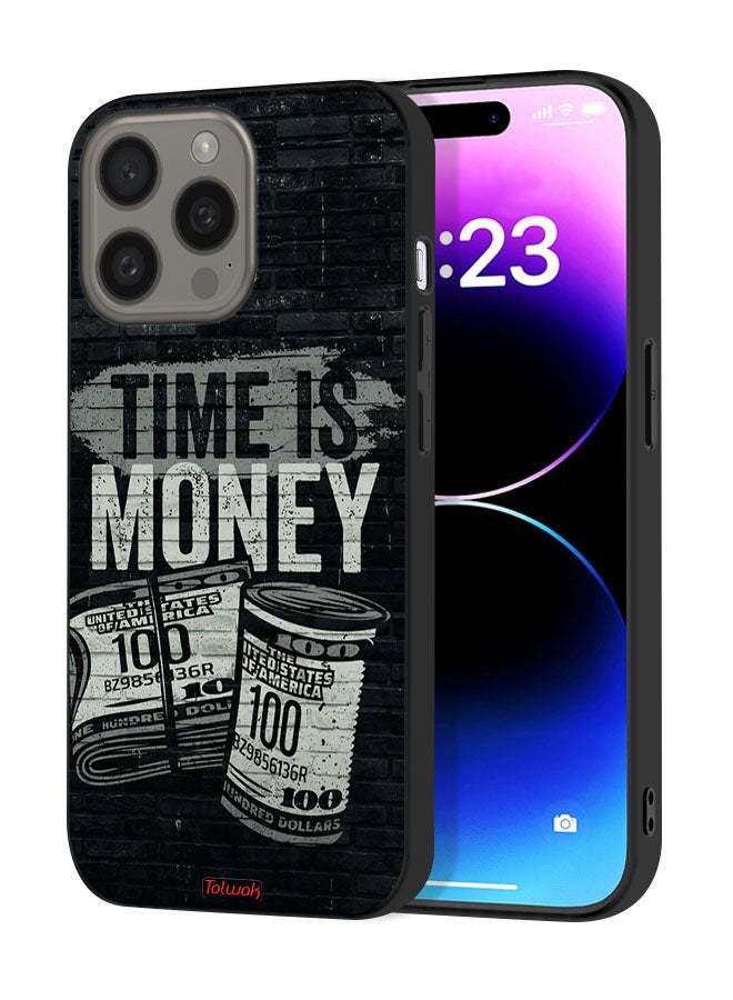 Tolwak Apple iPhone 15 Pro Max Protective Case Cover Time Is Money - Image 1