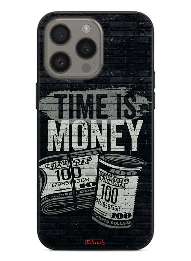 Tolwak Apple iPhone 15 Pro Max Protective Case Cover Time Is Money - Image 2