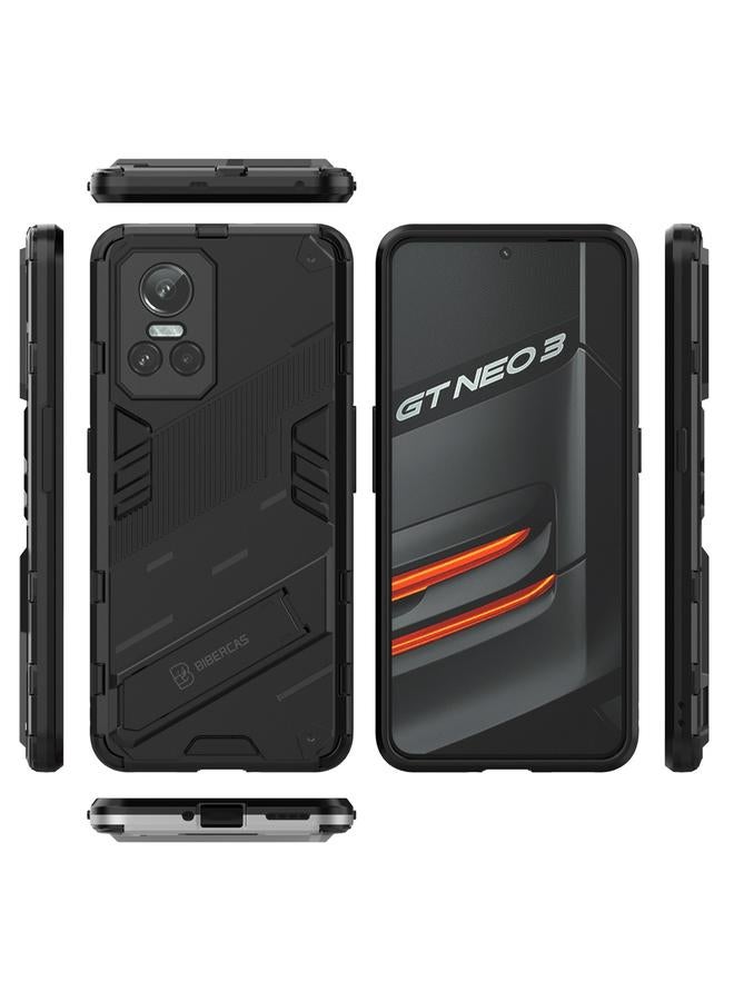 S-TOP Case For OPPO Realme GT Neo3 5G China Punk Armor 2 in 1 PC + TPU Shockproof Phone Case with Invisible Holder - Image 3