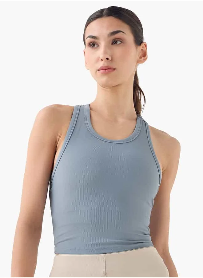 ADOT by Splash Ribbed Sleeveless Tank Top with Racerback