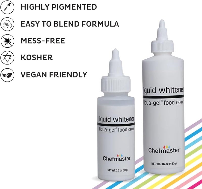 Chefmaster صبغة الطعام السائلة البيضاء من شيف ماستر - صبغة احترافية لبياض أكثر إشراقًا والألوان الباستيلية - Image 3