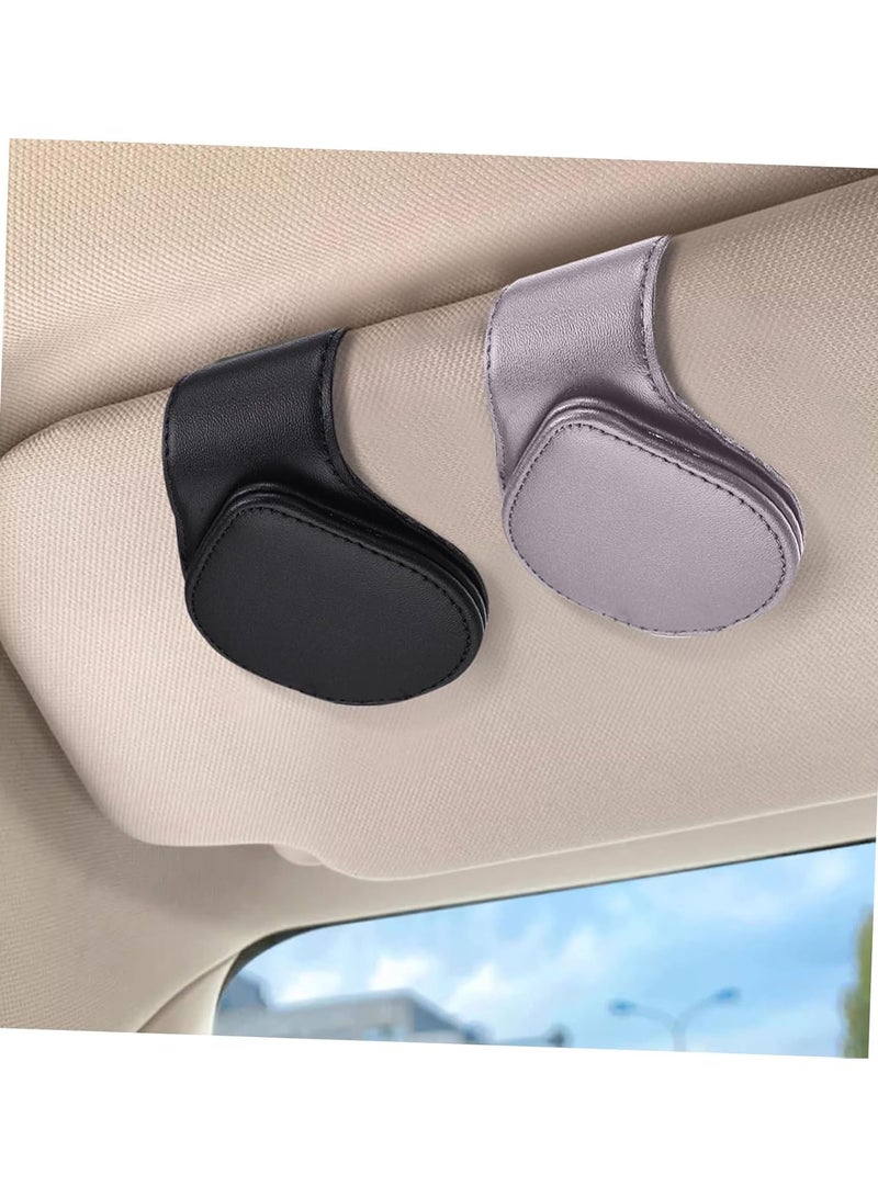GGOOT 10 Pcs magnetic automatic interior eyeglasses holder for car Glasses frame Pack sunglasses glasses clip sunvisor sunglasses holder shade card glasses black magnetic glasses  medium  - Image 2