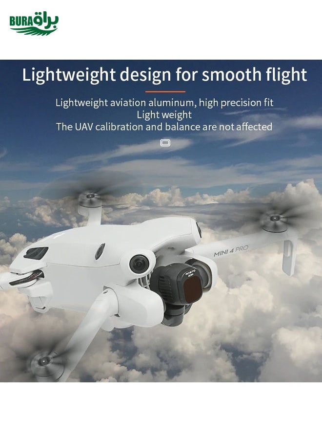 BURAQ For DJI Mini 4 Pro RCSTQ Filter HD Protective Mirror Drone Accessories, Style: ND-PL8+ND-PL16+ND-PL32+ND-PL64  - Image 5