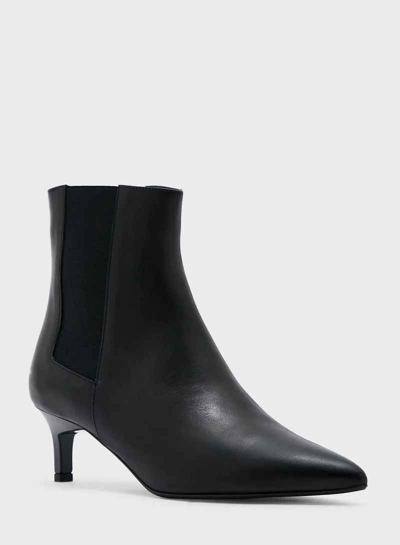 CALVIN KLEIN Chelsea Kitten Heel Boots