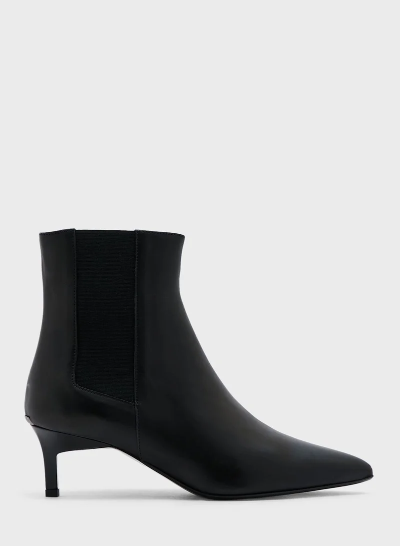 CALVIN KLEIN Chelsea Kitten Heel Boots