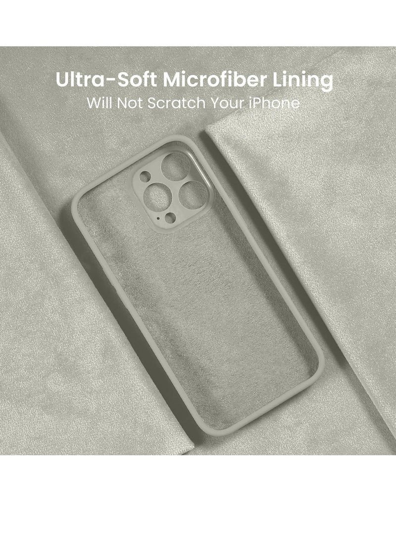 Raxoom Designed for iPhone 15 Pro Max Case, Silicone Upgraded [Camera Protection] for iPhone 15 ProMax Case with [2 Screen Protectors], Anti-Scratch Microfiber Lining, 6.7 inch, Stone - Image 5