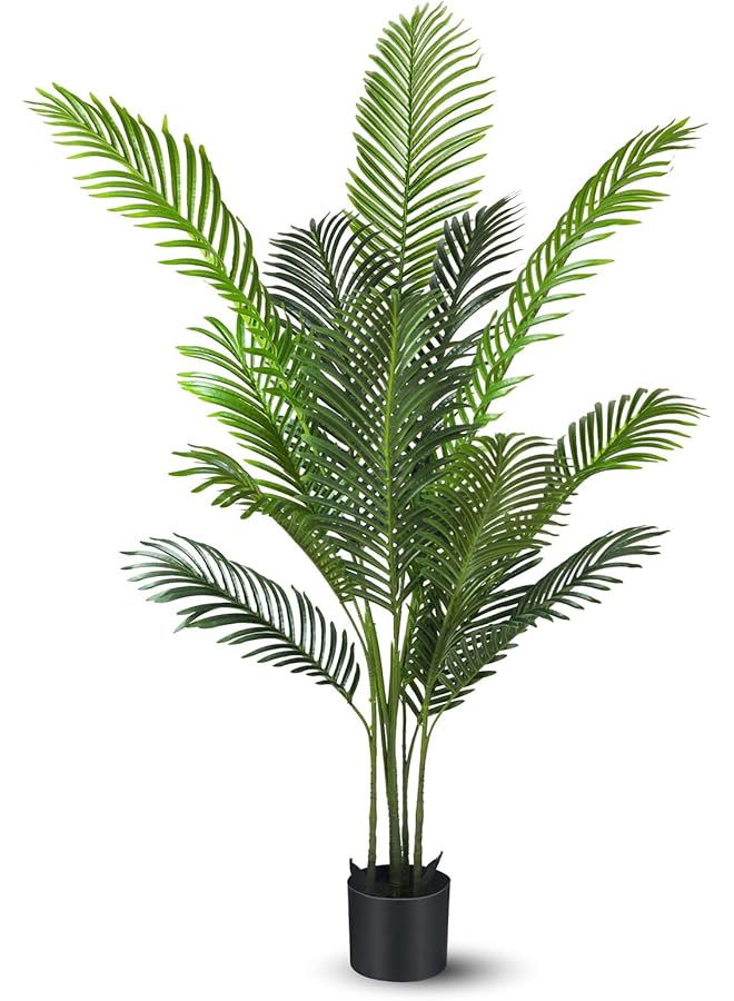 erorex Artificial Tree Fake Plants 120Cm Areca Palm Fake Trees Faux Plants Indoor Realistic Plants For Office Home Room Store Decor - Image 1