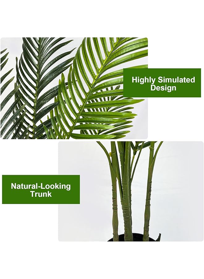 erorex Artificial Tree Fake Plants 120Cm Areca Palm Fake Trees Faux Plants Indoor Realistic Plants For Office Home Room Store Decor - Image 4