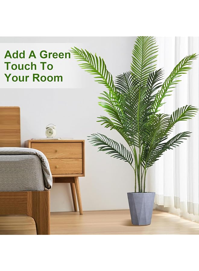 erorex Artificial Tree Fake Plants 120Cm Areca Palm Fake Trees Faux Plants Indoor Realistic Plants For Office Home Room Store Decor - Image 2