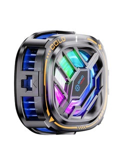 ميكسد Magnetic Cell Phone Cooler RGB Phone Cooling Fan Portable Lightweight Mobile Phone Cooling Fan Phone Radiator with Temperature Display for Mobile Gaming Tiktok Live Streaming  - Image 1
