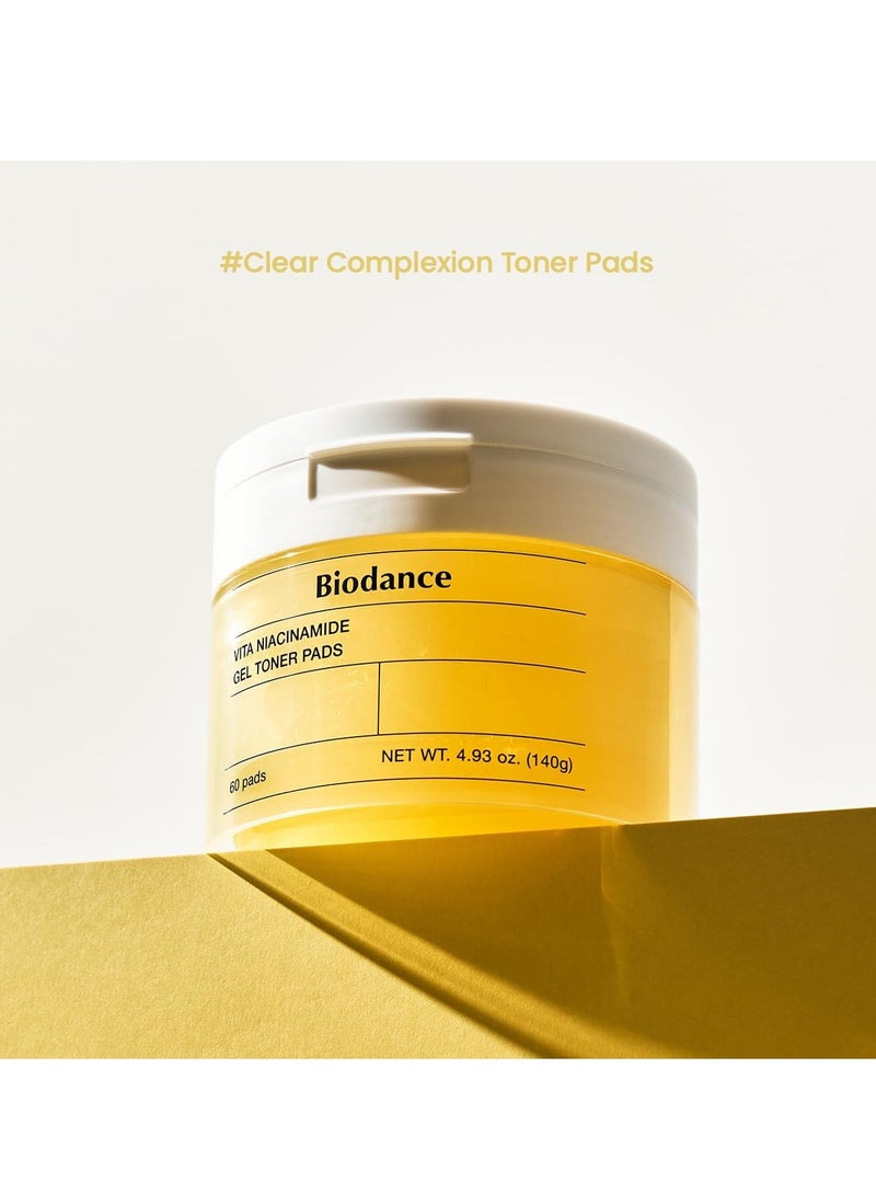 BIODANCE Biodance Vita Niacinamide Gel Toner Pads, Dark Spot Corrector, Evening Skin Tone, Hydrating for Sensitive Skin, 4.93 fl.oz.(140g)*60Pads  - Image 2