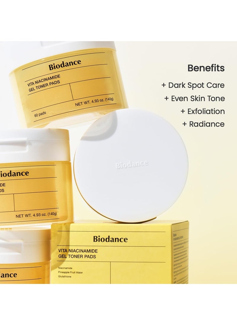 BIODANCE Biodance Vita Niacinamide Gel Toner Pads, Dark Spot Corrector, Evening Skin Tone, Hydrating for Sensitive Skin, 4.93 fl.oz.(140g)*60Pads  - Image 4