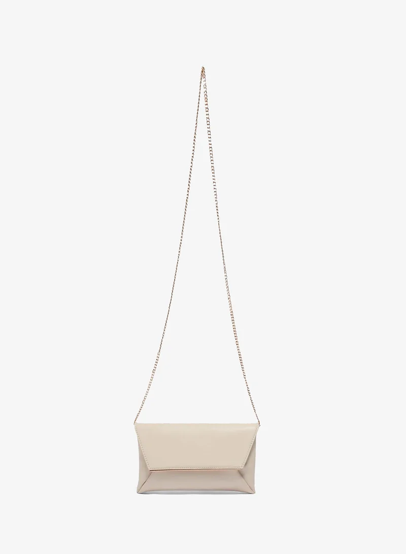 Matalan Cream Clutch Bag With Strap