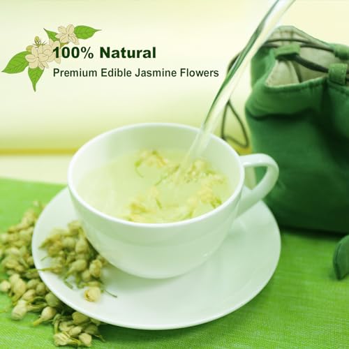 FullChea - Dried Jasmine Flowers, 3oz/85g - Premium Edible Flowers Whole Buds - Non-GMO - Caffeine-free - Perfect For Tea - Image 4