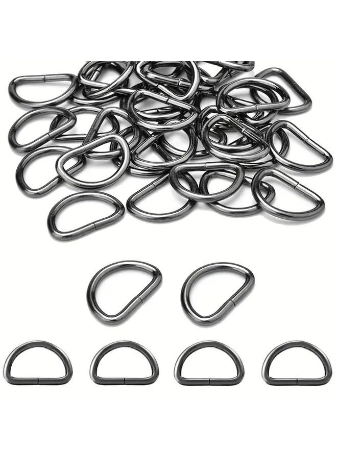50pcs 1 Inch Golden Metal D Rings Durable Zinc Alloy for Handbag Belts Keychains - Image 2