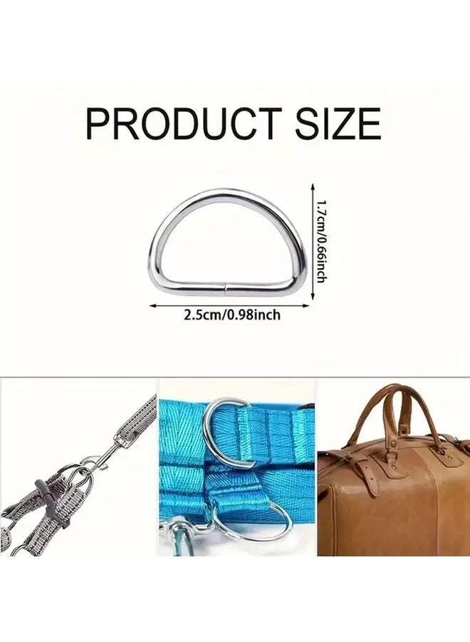 50pcs 1 Inch Golden Metal D Rings Durable Zinc Alloy for Handbag Belts Keychains - Image 5