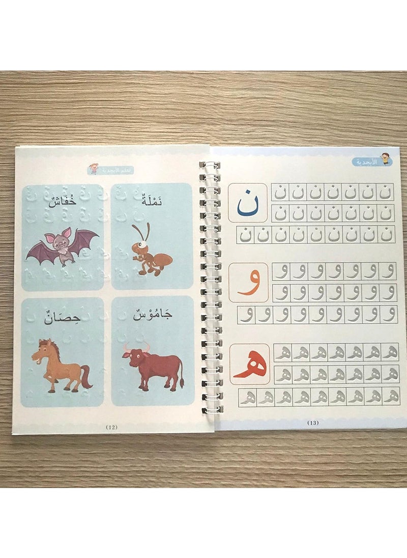 Arabic Handwriting Copybook, Magic Calligraphy Practice Book For Kids, Reusable Tracing Practice kit. 4 books Math Numbers Arabic Alphabet Drawing (A5 Arabic) - pzsku/ZE875549FFCC7D01F9774Z/45/_/1727494723/8de68002-8597-49bc-ac74-8e2cde82fc6e