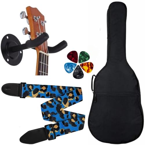 MOCKING BIRD Padded Acoustic Guitar Bag with Wall Mount Hanger, Guitar Strap & 5 Picks - Waterproof Guitar Case Gig Bag for 38, 39, 40, 41 Inch Acoustic, Electric & Bass Guitars (Black) - Image 1