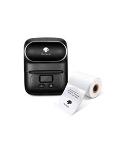 Phomemo M110 Portable Thermal Label Printer Bluetooth Connection Apply For Labeling Shipping Office Cable Retail Barcode And More with 1 40×30mm Label Roll White