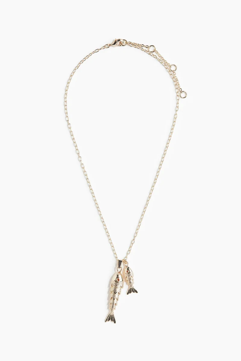 اتش اند ام Fish-pendant necklace