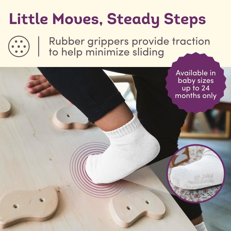 Fruit of the Loom Baby 14-Pack Grow & Fit Flex Zones Cotton Stretch Socks - Unisex, Girls, Boys (6-12 Months, Pink) - Image 4