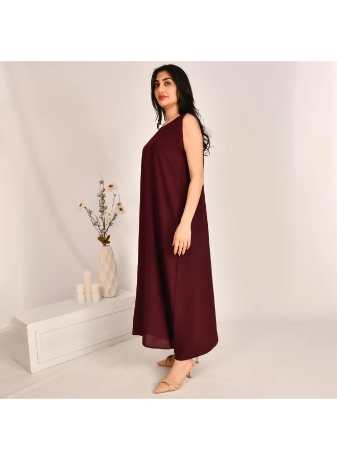 beyond abaya burgundy dress - Image 2
