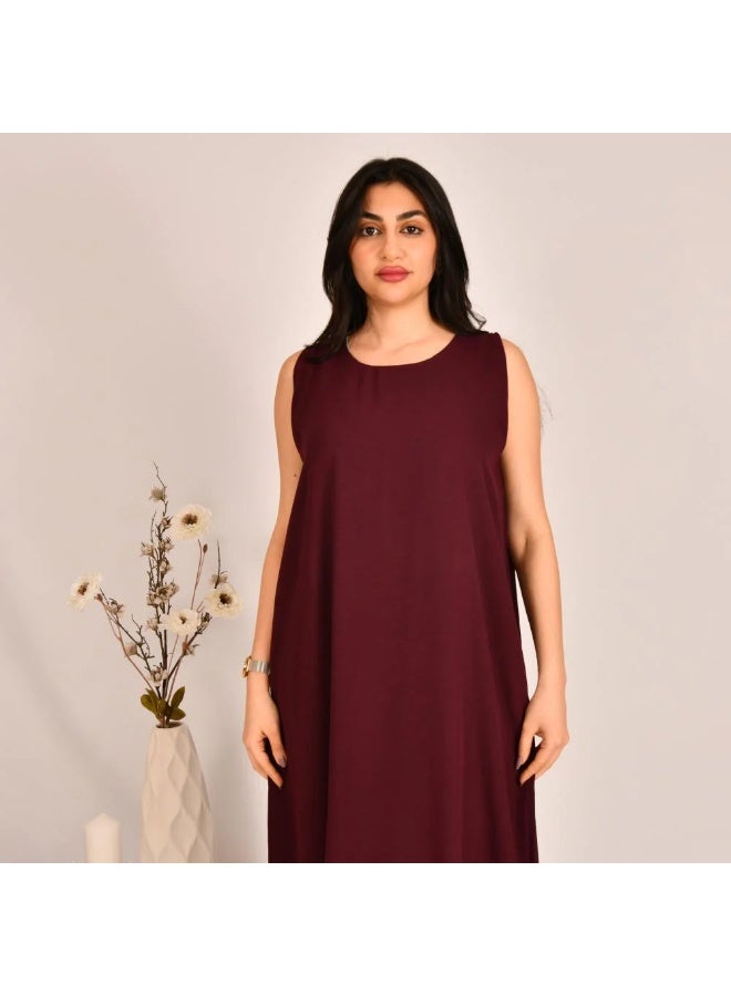 beyond abaya burgundy dress - Image 1