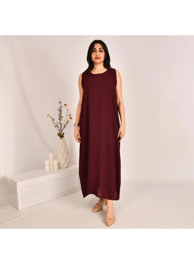 beyond abaya burgundy dress - Image 4