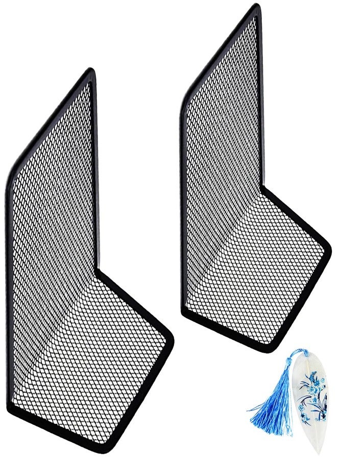 LRZCGB Metal Mesh Bookends Desktop Stand Book Holder Bookshelf Decoration for Office Library School - Image 1