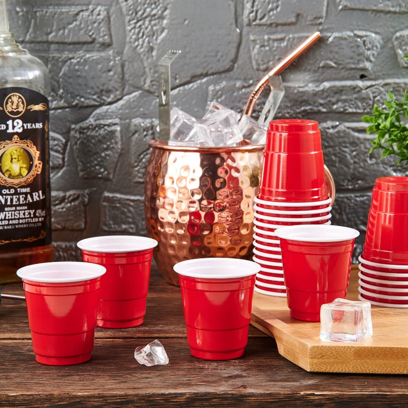 Lilymicky Lilymicky 600 PACK 2 oz Plastic Shot Glasses  Mini Red Disposable Shot Cups for Parties  Carnivals  and Any Events - Image 5