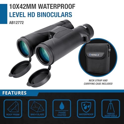 Barska AB12772 Level HD Waterproof Binoculars 10x42, Black - Image 4