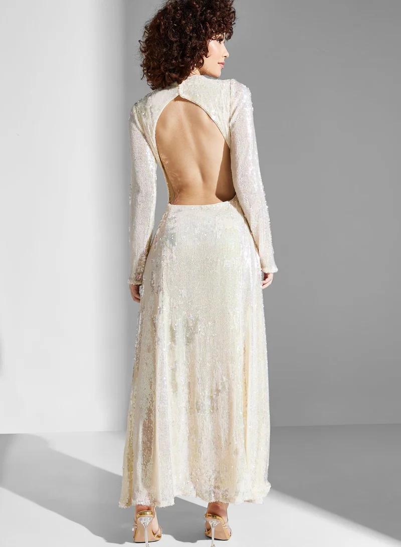 TOPSHOP Sequin Detail Dress