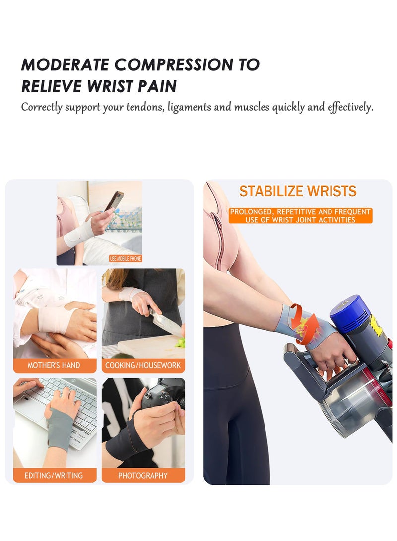 fdsport 2-Pack Ultra-Thin Wrist Guards, Weightlifting Wristbands, Used to Improve Grip Strength, Not Stuffy, Comfortable and Breathable, Fixed Pressure Velcro, Adjustable Anti-Sprain Protection Wrist, Beige - Image 5