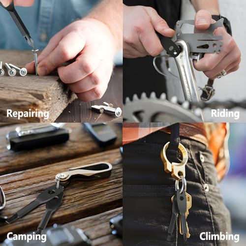 Luca Elf Aid 4 in 1 Keychain Screwdriver Tool,Christmas Gifts Stocking Stuffers for Men,White Elephant Gift,Cool Gadgets for Dad Husband Boyfriends - Black - Image 5
