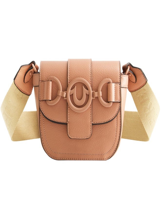 True Religion Women's Crossbody Bag, Mini Purse Handbag with Adjustable Shoulder Strap and Coated Hardware, Pink - Image 1