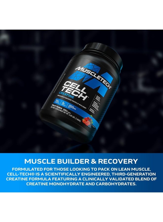 MuscleTech Cell Tech Most Powerful Creatine Powder - Fruit Punch - 1.36 KG - Image 3