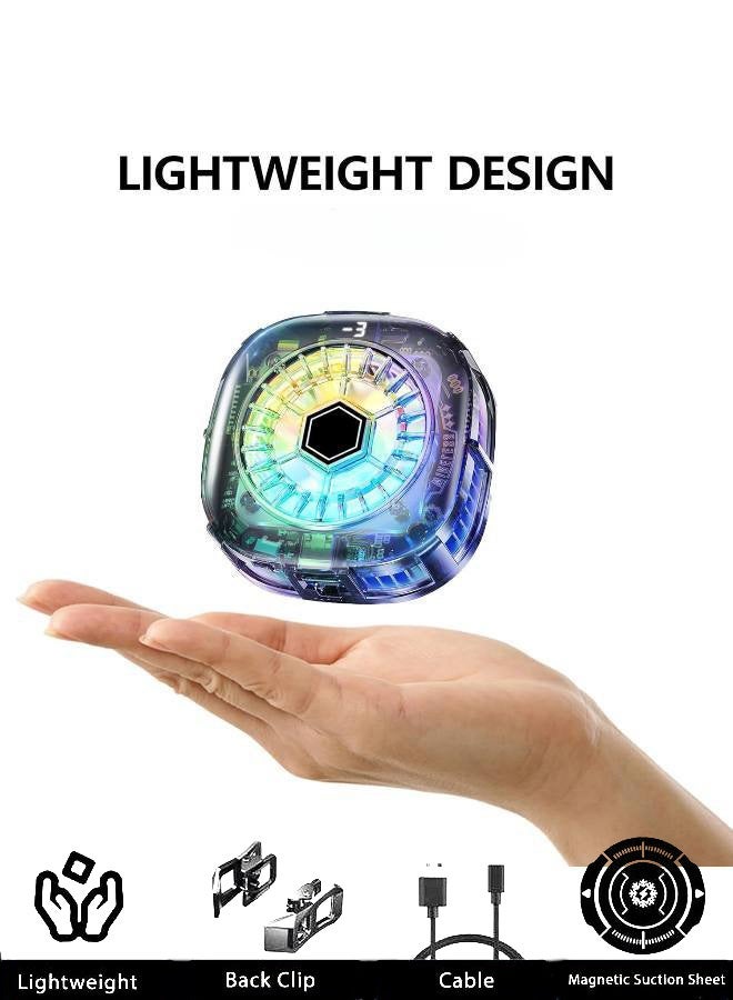 Magnetic mobile phone cooler, iPad mobile phone cooling fan with semiconductor cooling chip, universal mobile phone radiator suitable for Tiktok live broadcast, outdoor Vlog, mobile games - Image 1