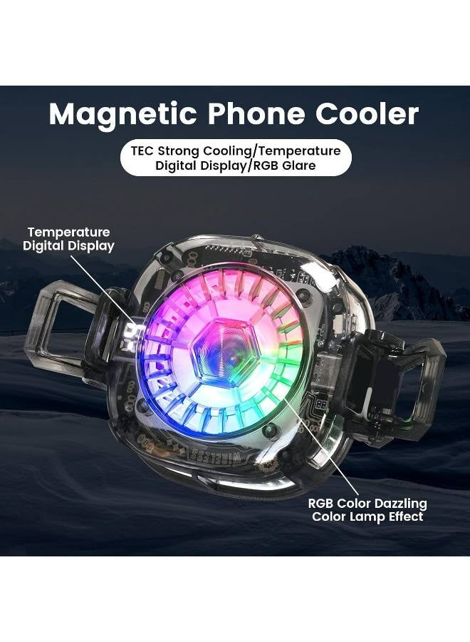 Magnetic mobile phone cooler, iPad mobile phone cooling fan with semiconductor cooling chip, universal mobile phone radiator suitable for Tiktok live broadcast, outdoor Vlog, mobile games - Image 3