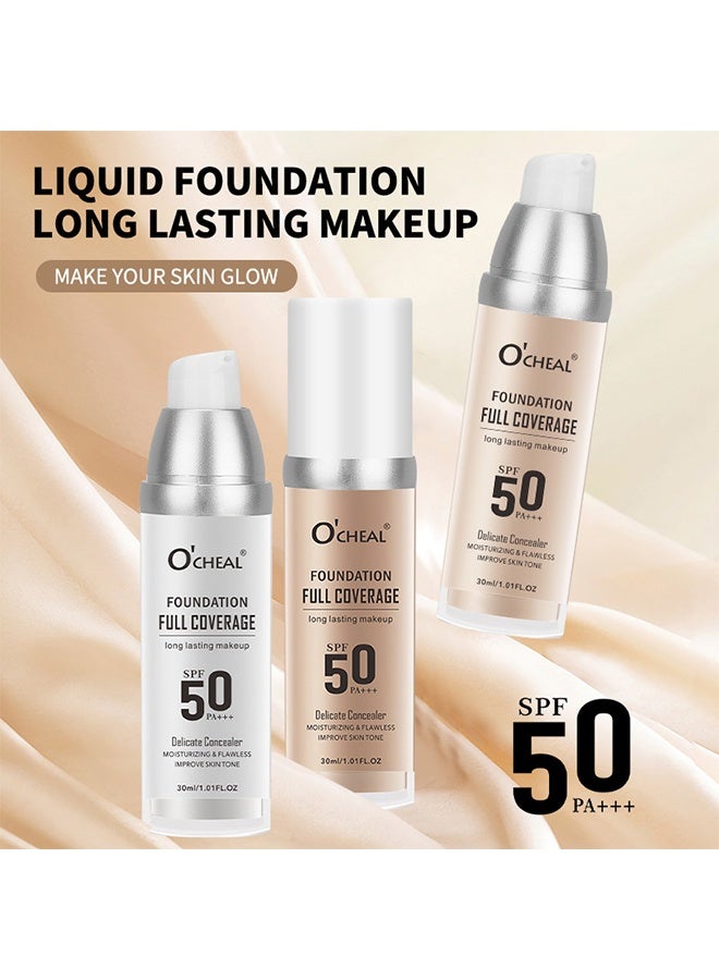 OCHEAL Foundation Full Coverage, Foundation Moisturizing Concealer Long Lasting, Brightening & Color Changing Concealer 02#NATURAL COLOR - Image 3
