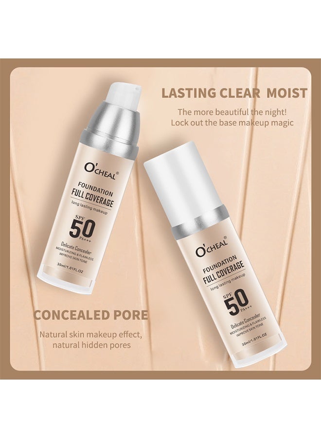 OCHEAL Foundation Full Coverage, Foundation Moisturizing Concealer Long Lasting, Brightening & Color Changing Concealer 02#NATURAL COLOR - Image 4