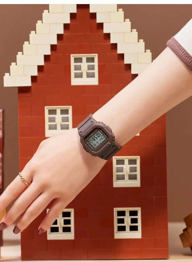 كاسيو ساعة حريمي بيبي جي رقمية شوكولاته بار بلوك مينا شفافة بسوار راتنج BGD-565USW-5DR - Image 2