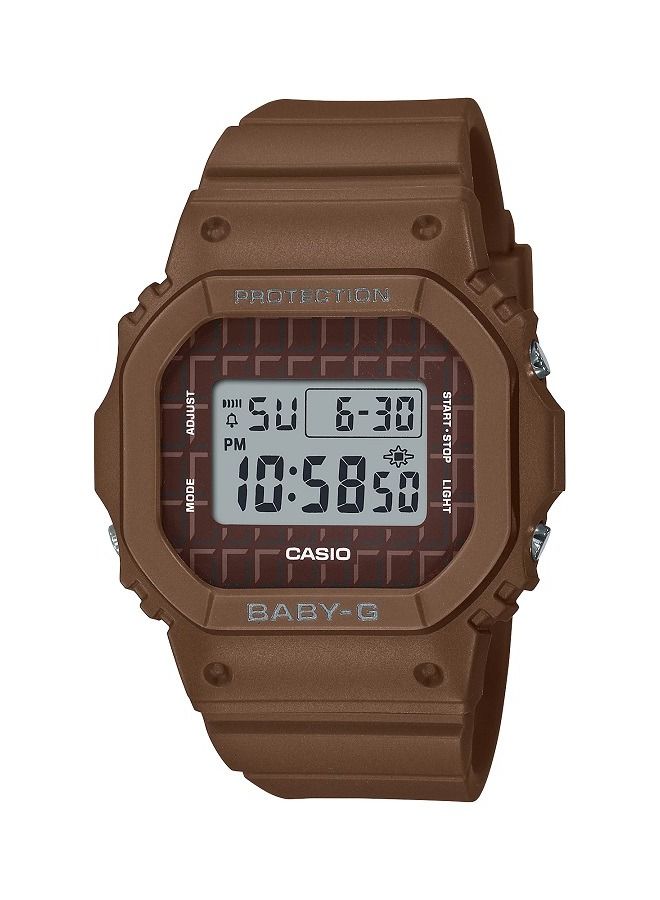 كاسيو ساعة حريمي بيبي جي رقمية شوكولاته بار بلوك مينا شفافة بسوار راتنج BGD-565USW-5DR - Image 1
