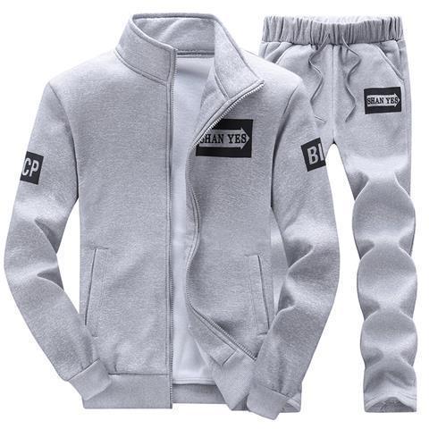 Trendy Mens Sweatshirt Collar Jacket Fall Winter Casual Suit solid color  - Image 2