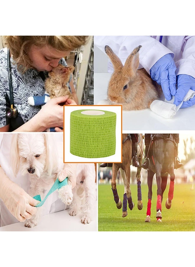 شريط ضاغط للربط لأغراض الوشم، 5 متر شريط ذاتي اللصق غير منسوج يثبت بشدة، لفافة مقبض آلة الوشم، دعم لربط المفاصل الرياضية (أخضر) - Image 4