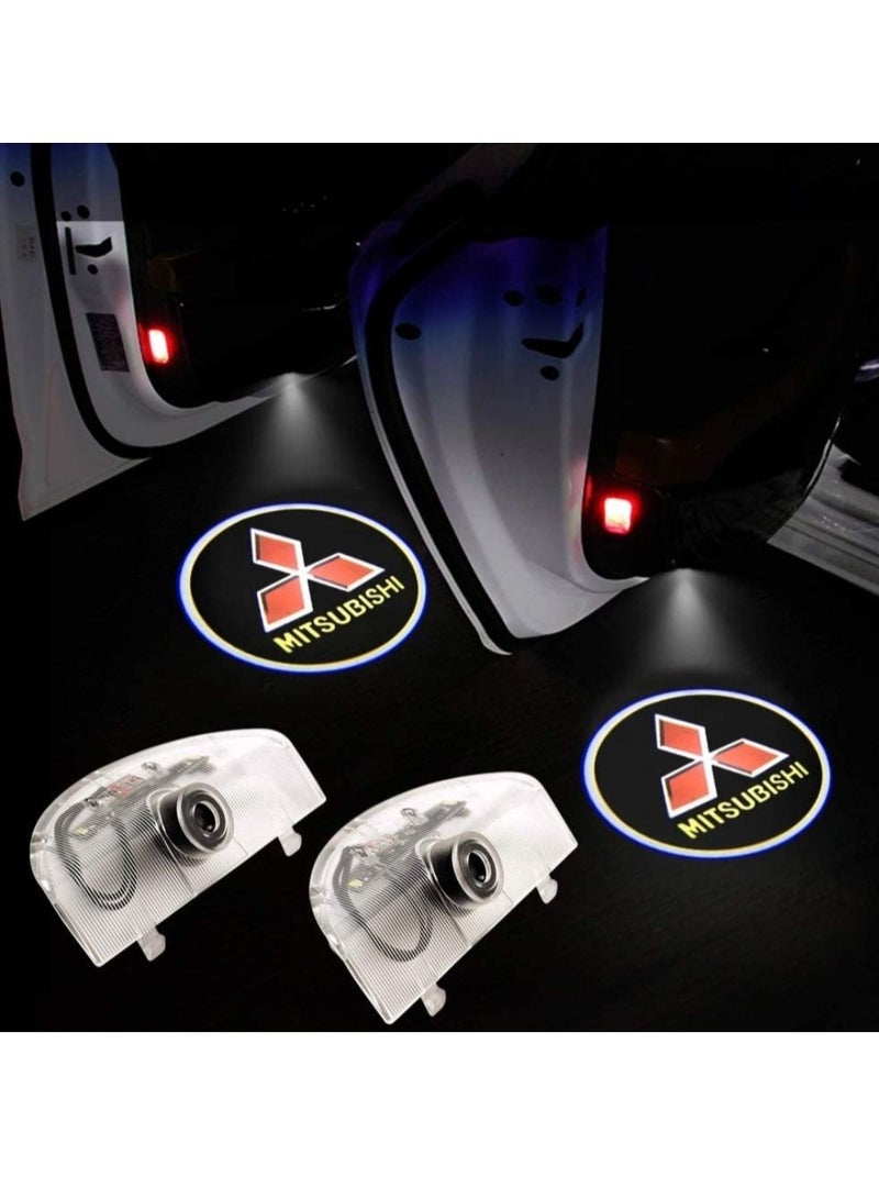 Generic Mitsubishi Pajero Door Logo Light Welcome Projector Light Pajero Accessories HD Lens Fit Mitsubishi Montero PAJERO 4 2 3 V33 V87 V93 V97 Ghost Shado Light Puddle Light Accessories  - Image 1