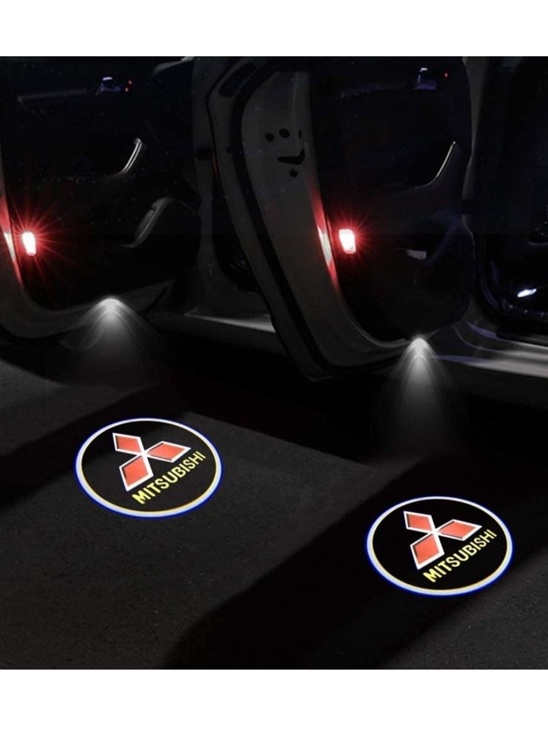 Generic Mitsubishi Pajero Door Logo Light Welcome Projector Light Pajero Accessories HD Lens Fit Mitsubishi Montero PAJERO 4 2 3 V33 V87 V93 V97 Ghost Shado Light Puddle Light Accessories  - Image 2