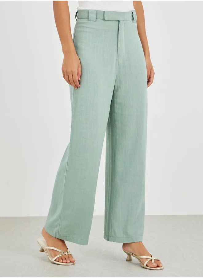 ستايلي Styli Mid Rise Wide Leg Pants