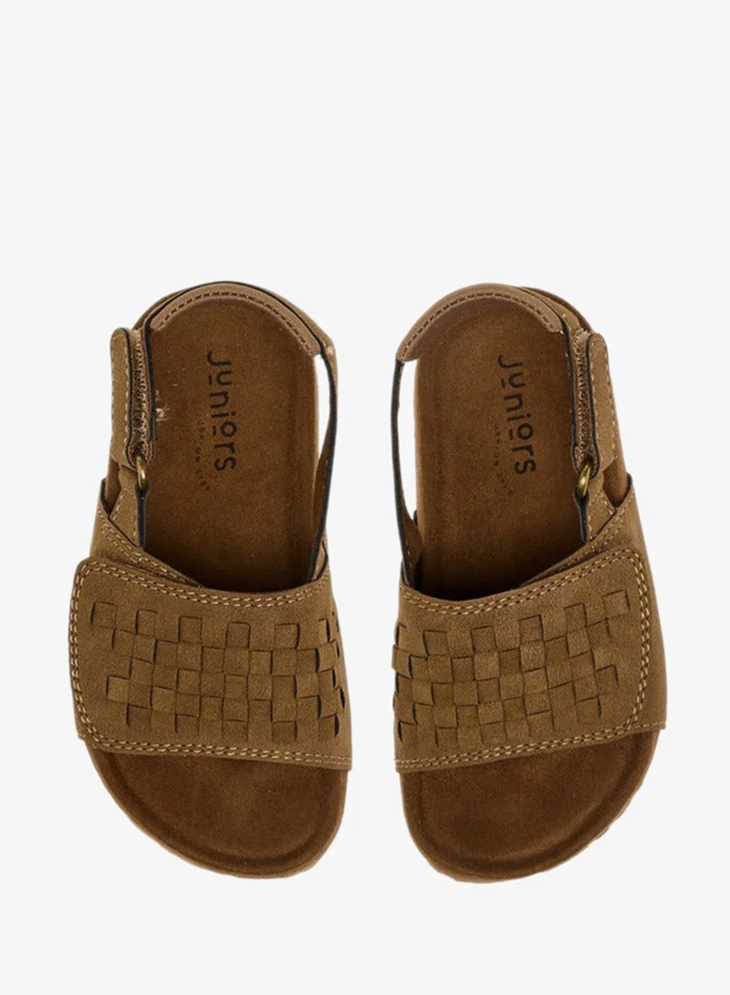 جونيورز صنادل أولاد بتفاصيل منسوجة وشريط لاصق - تشكيلة رمضان